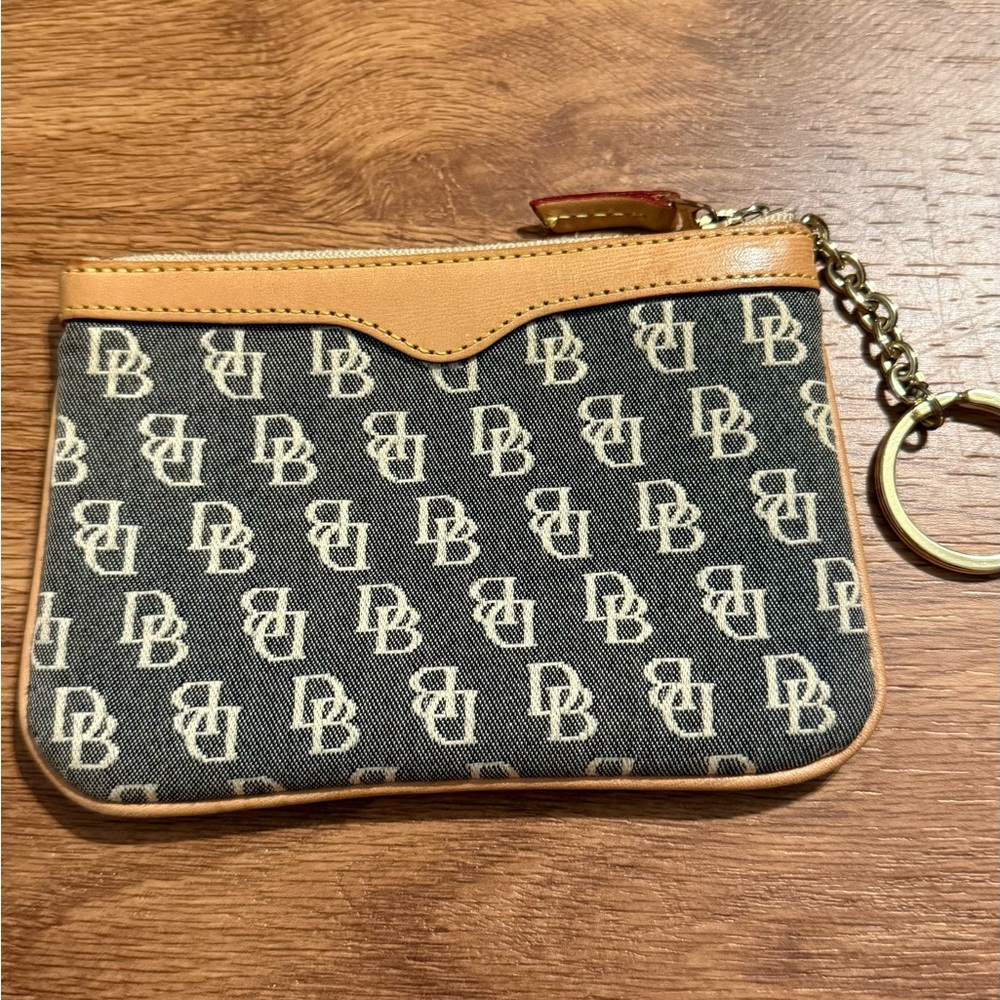 Dooney & Bourke Black and Tan Monogram Pouch
